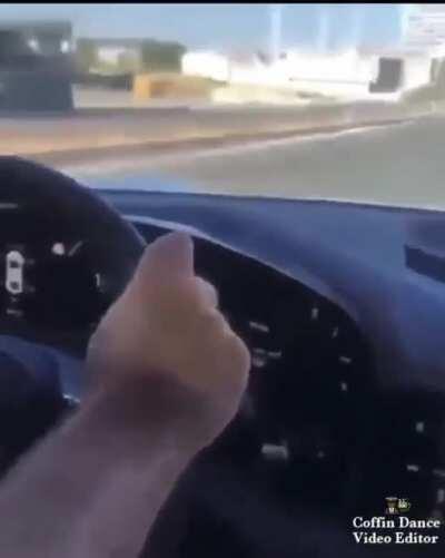 From r/winstupidprizes: what could go wrong by driving at 200 km/h