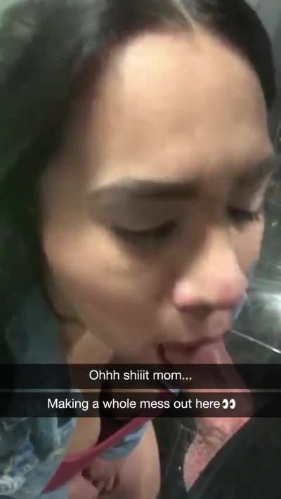 Sloppy BJ after mom comes home