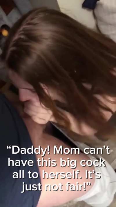 Dad and daughter sneak away for a quick blowjob; she is a good girl