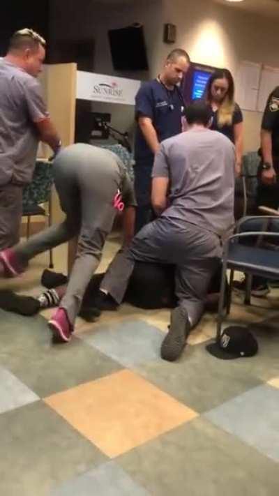 Bizarre hospital fight.