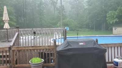 We had a quick thunderstorm this afternoon - NJ
