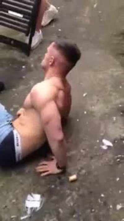 Trying to break a chair