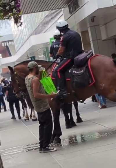 To quench his thirst