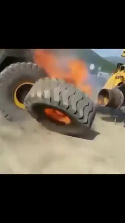 WCGW hitting a big tractor wheel