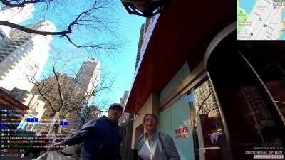 Entitled streamer hits woman with door and makes up excuses.