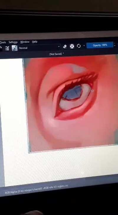 Eye study painting process, what do you think?