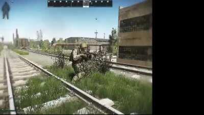 New cheat I think, gun wont fire when aiming at cheater, you can see me shoot after I stop aiming at him and then again after I move my crosshair off slightly the second time.