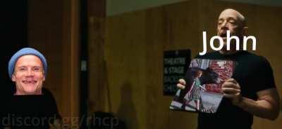 John explaining the rules to the band (2019 reenactment)