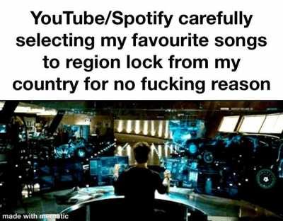 I know technically it’s the artists themselves who have control over it but I’m still mad