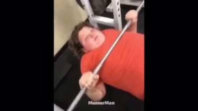 Don’t go to the big ones right now buddy boy.You gonna break something and I’m not talking about an equipment