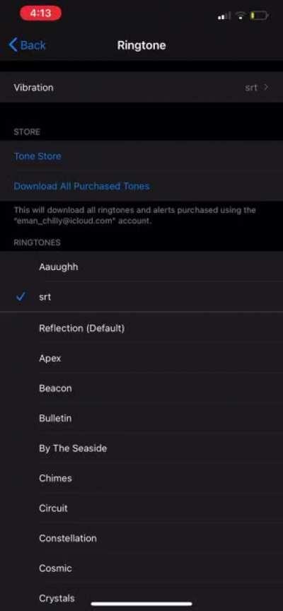 I made an SRT ringtone