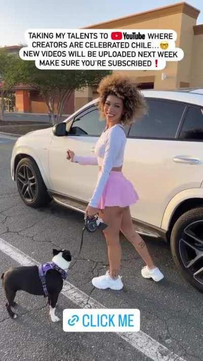 sexy short skirt, also she's gonna be posting on youtube now