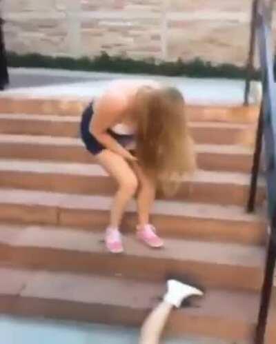 Being dragged down a staircase while incapacitated-drunk