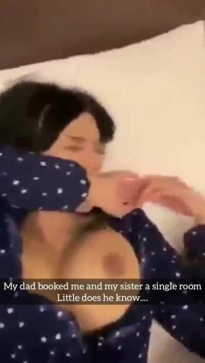 Dad booked us a single room