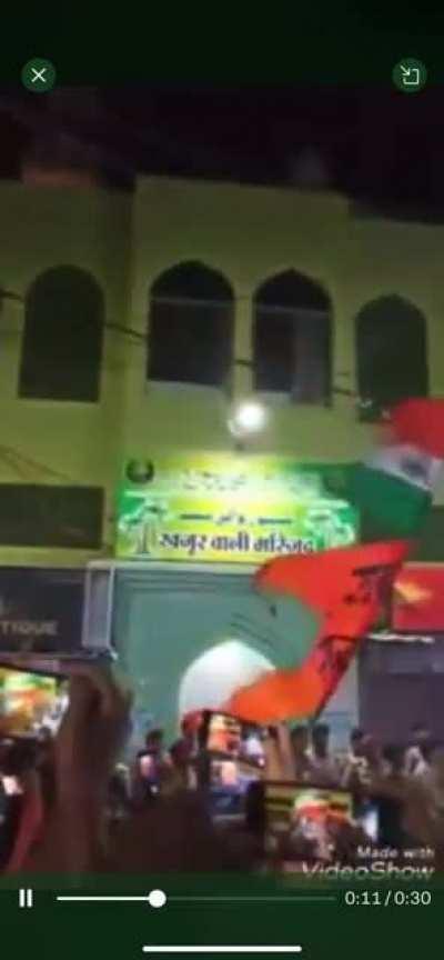 Scenes outside Ujjain Mosque where slogans of 