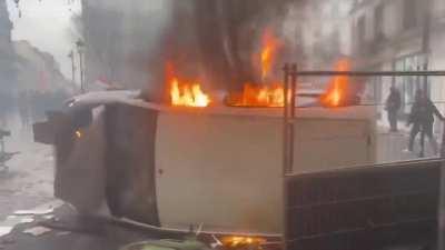 Protests in France turn violent after government proposes bill that would increase the retirement age