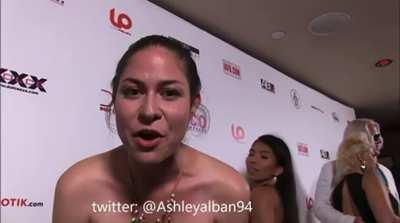 Ashley alban flashing in public at AVN