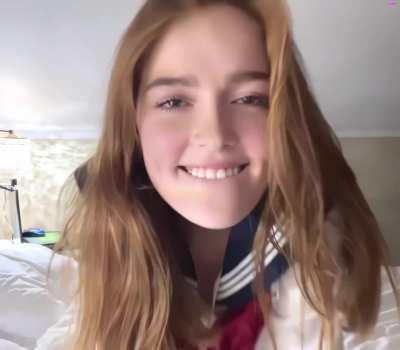 she is having a good time