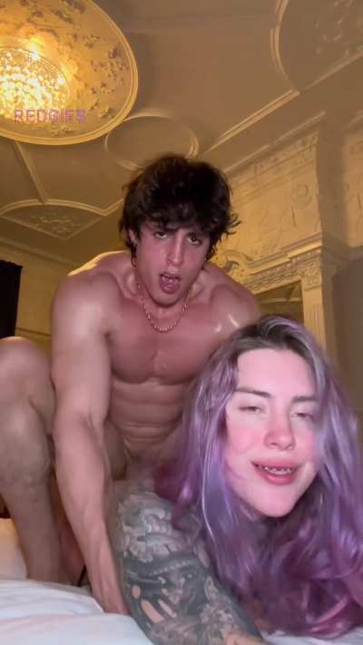 she can't hide her slutty happy smile