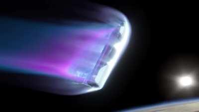 Unsupervised Starship jumping into the earth's atmosphere