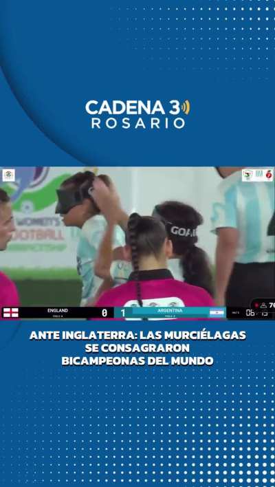 otra coronación de gloria: Las murciélagas bi-campeonas del mundo en futbol para no videntes.