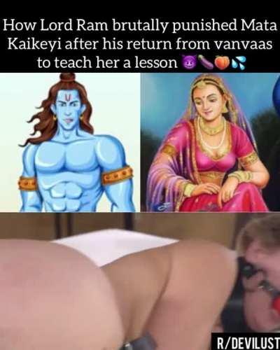 Lord Ram punishing Milf Kaikeyi with BDSM 😈😍