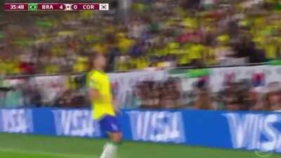 Brazil player Vinicius Jr got called a monkey on TV for dancing after scoring. Now his whole team dances with him in support.