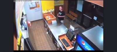 Guy negligently fires his weapon in his pocket… just plays it off.