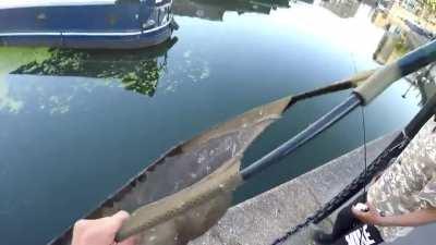 Man steals Fish. Wants get his Mum to season it and cook it. Gives it back in the end. (London, UK)