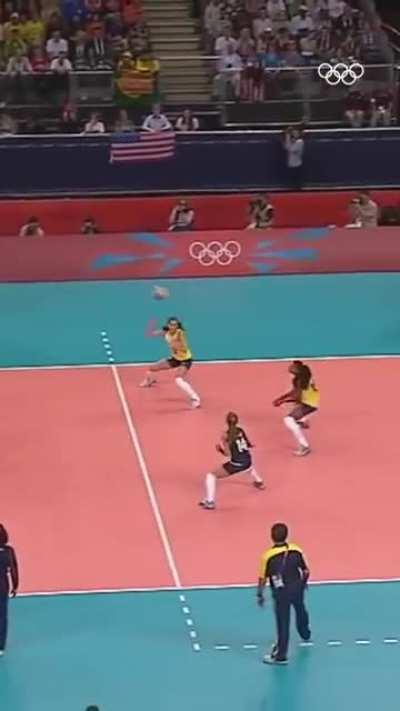 This volleyball save is insane..