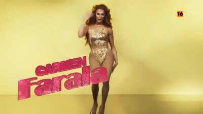 Michelle Visage presenting the queens of Drag Race Spain