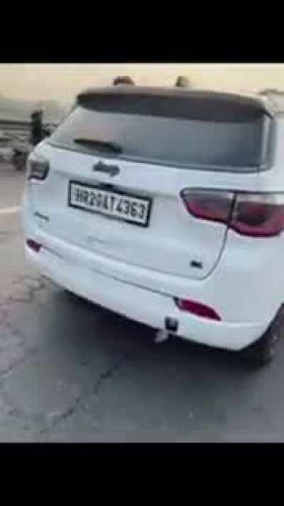 Old Verna accident with Jeep Compass