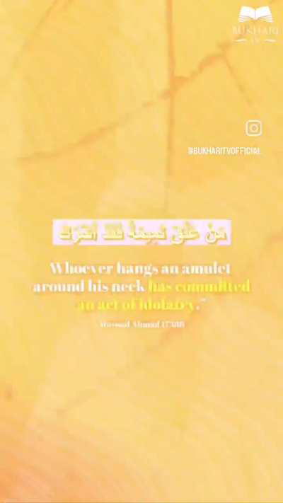 Amulets ands Talismans are Haram.