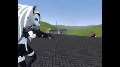 Loona punishes shadow the hedgehog for his war crimes