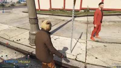 Jumping people dressed as Scooby Doo characters