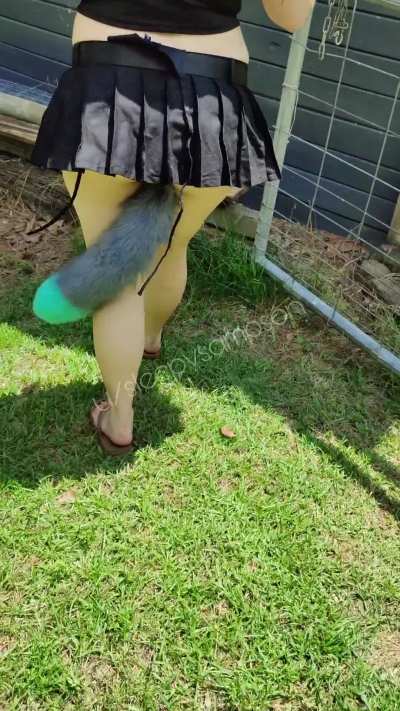 Doing some chores around the barn, putting on a show for the neighbors 