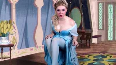 Queen Elsa Commands a Pantyhose Worship Session