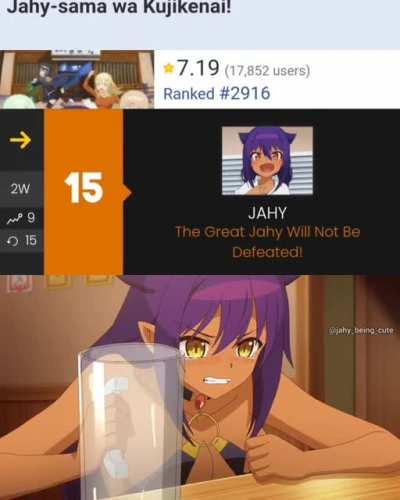 I know it's still early for the show but it's sad to see how poorly Jahy is doing in rankings