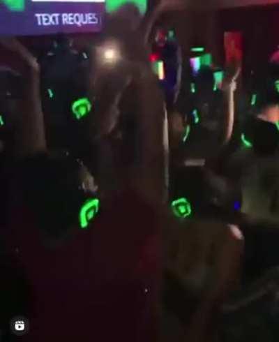 A 'silent disco' where the music plays through headphones