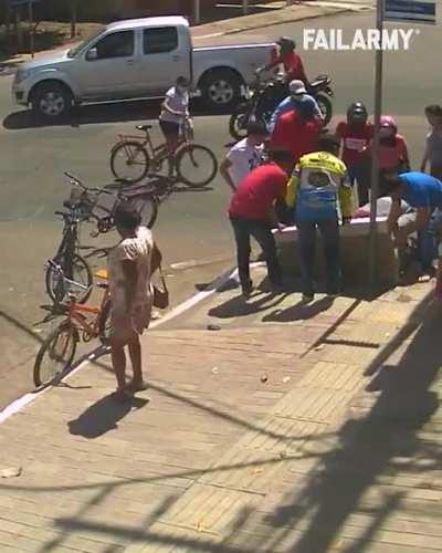 Hit by the car and thrown into another dimension