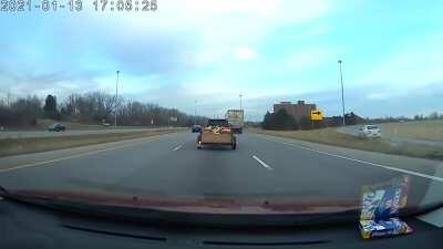 Rode my ass, then went into the far left lane only to realize he about missed his exit