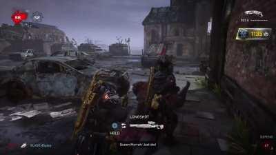 The opposite team all quit accept one person so we let him win a round so he could get some points. We all fooled around lol.