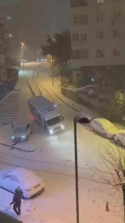 It's a little slippery outside