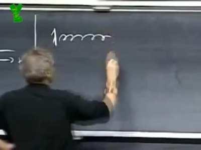 Walter Lewin drawing dotted lines