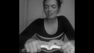 Nicole tries to read at home while friend controls her Lush