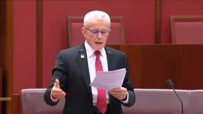 Australian senator Malcolm Roberts. Finally a politician speaking some truth. The situation in my home country is just unbelievable. Hold in there guys.