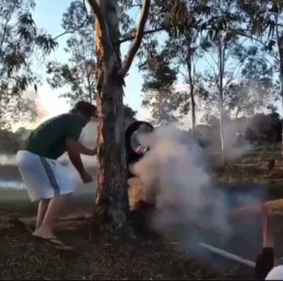 You played with the wrong firework