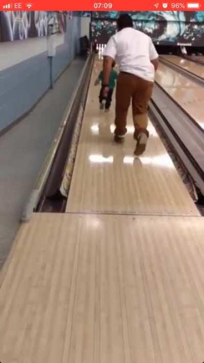 Bowling with son