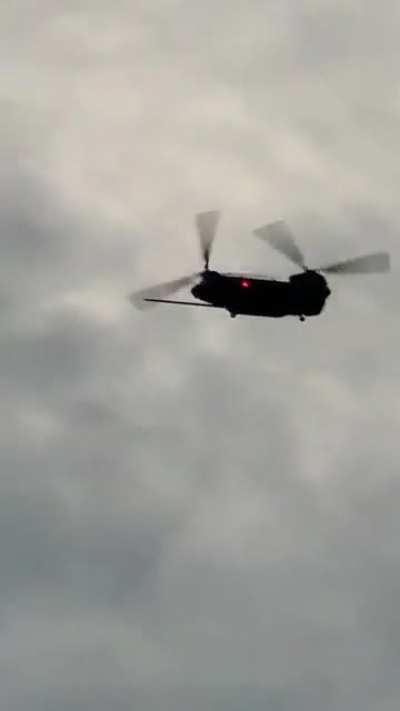 Chinook came low over the house. Possibly From the 160th?