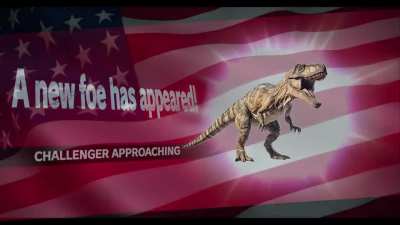 Meu amigo chamou um dinossauro de Estados Unidos